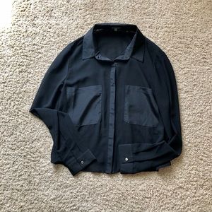 Sheer black outer shirt